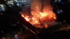 Major Incident declared as huge fire rips through multiple warehouses and threatens BOC Gas storage depot in Wolverhampton