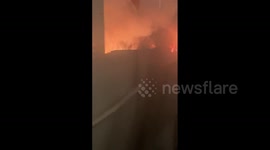 Massive fire erupts at derelict factories in Wolverhampton, Midlands