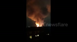 Huge smoke cloud as fire erupts in Wolverhampton, England