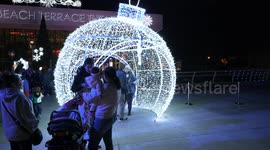 Largest Christmas tree at 8th Annual Tree-lighting Event in Long Beach, CA, US