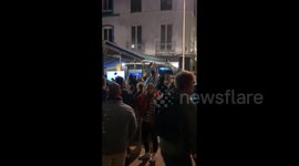 Morocco fans in Seville, Spain after second Spain miss in the match at World Сup