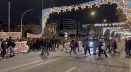 Greeks gather in Athens, Greece to commemorate police killing of Greek teenager