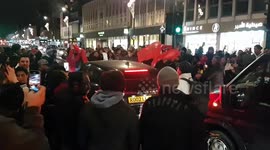 Morocco football fans in London invade road after historic World Cup win
