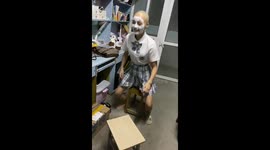 Bald Chinese university girl astounded her roomie in the dorm