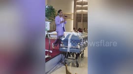 Caskets raffled off at Christmas party for mortuary owners in the Philippines