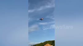 Tourist rescued after stopping midway across zipline in Philippines