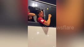 Airport? This way! Morocco fan taunts Spain players following World Cup loss