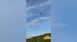 Tourist rescued after stopping midway across zipline in the Philippines