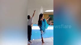 Schoolboy uses washing powder to make hilarious snow effect in 'Frozen' Christmas play