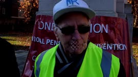 cost of living , do we eat or do we eat ?    Cold This Christmas   NATIONAL PENSIONERS CONVENTION          pension groups London area demonstration  .