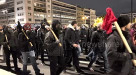 Thousands gather on anniversary of police killing of Greek teenager in Athens, Greece