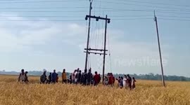People bid farewell to elephant in traditional way in northeastern India
