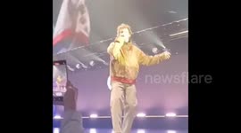 Jack Harlow performing at the Jingle Ball concert in Detroit, USA