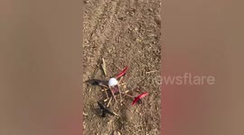 Resident turns eight bamboo sticks into flying drone