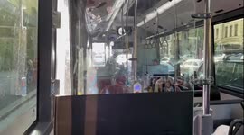 Bus passenger loses his temper with driver after bus didn't stop at the stop he wanted to get off at - Sydney, Australia