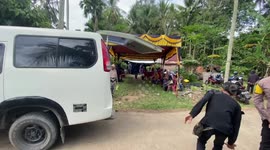 Funeral and burial of victim of Indonesia's mine explosion