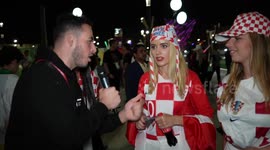 Croatia fans show their love for goalkeeper Dominik Livakovic