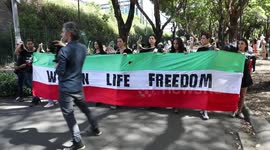 Thousands of Iranians march for freedom in Sydney, Australia