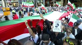 Thousands of Iranians march for freedom in Sydney, Australia