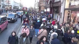Christmas shoppers swarm London’s  West End