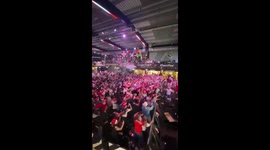 World Cup: Moment pints go flying at Boxpark Wembley as Kane nets penalty against France