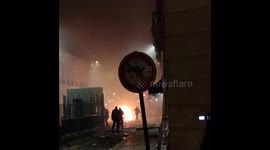French riot police fire tear gas at football fans in Paris