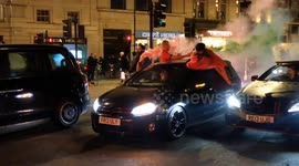 Motorists in London go wild after Morocco reaches semi-finals, against all odds
