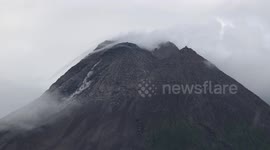 Mount Merapi, Indonesia's most active volcano in Central Java.