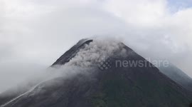 Mount Merapi, Indonesia's most active volcano in Central Java.