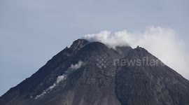 Mount Merapi, Indonesia's most active volcano in Central Java.