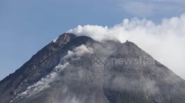Mount Merapi, Indonesia's most active volcano in Central Java.