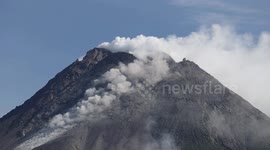 Mount Merapi, Indonesia's most active volcano in Central Java.