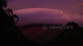 Mount Merapi, Indonesia's most active volcano in Central Java.