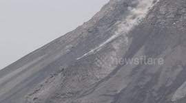 Mount Merapi, Indonesia's most active volcano in Central Java.