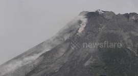Mount Merapi, Indonesia's most active volcano in Central Java.
