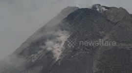 Mount Merapi, Indonesia's most active volcano in Central Java.