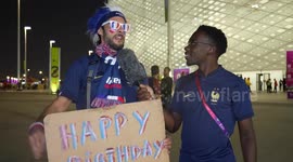 French fans at the World Cup are asked to choose between Messi or Mbappe