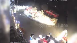 Mean-spirited thief steals a Coca-Cola truck from a Christmas light display