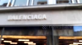 Protesters express anger at Balenciaga outlet on Bond Street