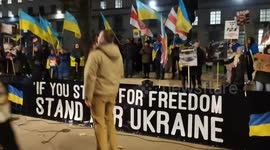 You not jumping is Russia,  demonstration in London, UK