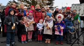 Annual Ukrainian and English Christmas Carols in Trafalgar Square, London, UK