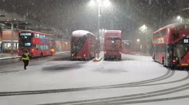 The first snowfall in this winter 2022, London, UK.