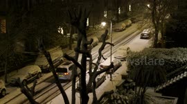 Snow at night London Hill
