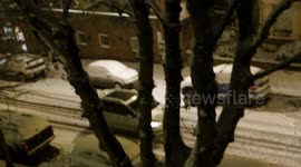 Snow at night London Hill