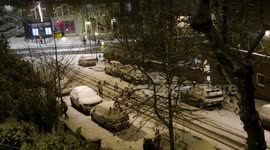 Snow at night London Hill