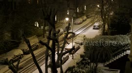 Snow at night London Hill