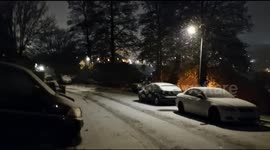 Snow on the hills in High Wycombe, Bucks on Sunday night