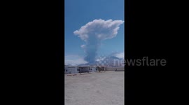 Chile: Lascar Volcano Erupts Sending Plume Of Smoke And Ash Into Sky