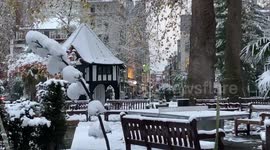 Snowy Soho Square in London lets magic of Christmas begin