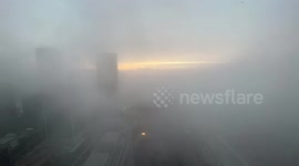 Freezing Fog Clearing after blanketing  London Skyline